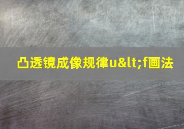 凸透镜成像规律u<f画法